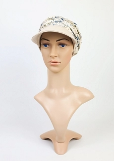 Turban s odnímatelným kšiltem - béžový vzor.jpg